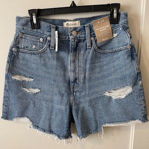 NWT Madewell Momjean Denim Shorts